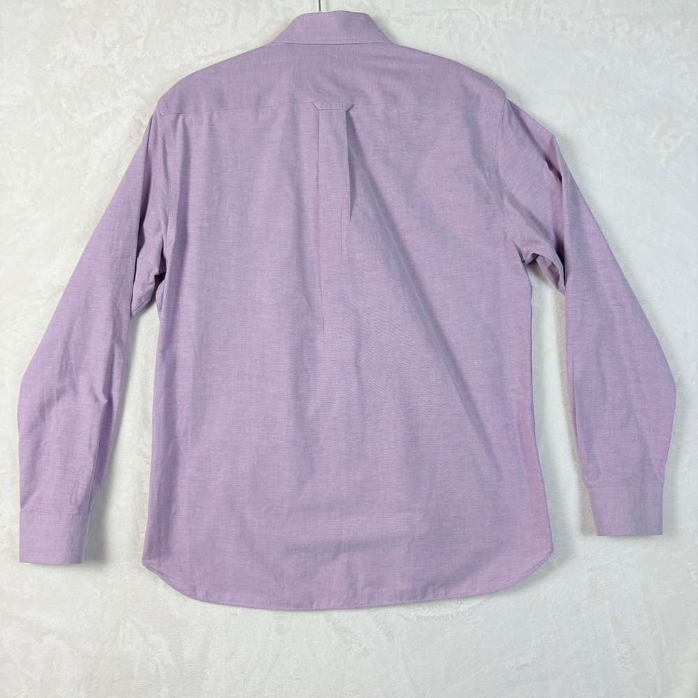 Jos A Bank 1905 Shirt Men Large Purple Excellent Tailored Fit Button Down Oxford - Picture 9 of 12